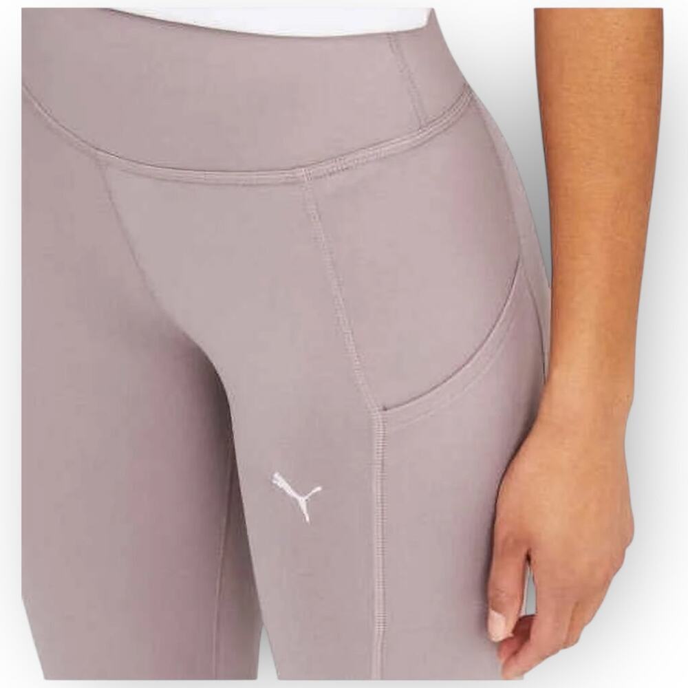 NWT Puma Women’s Ruched Fusion Pocket Tights – Size Small – Purple – 27” Inseam - Picture 4 of 4